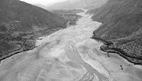 Lecho del rió Santa luego del Alud que sepulto Yungay