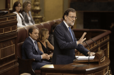 Presidente Rajoy en sesión de investidura