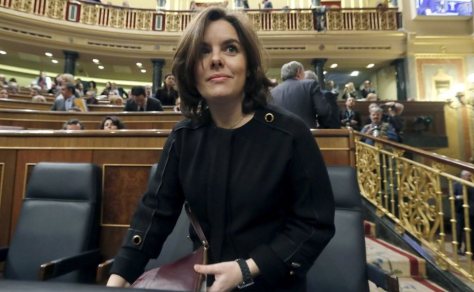 Vice presidenta en funciones Soraya Saénz- investidura